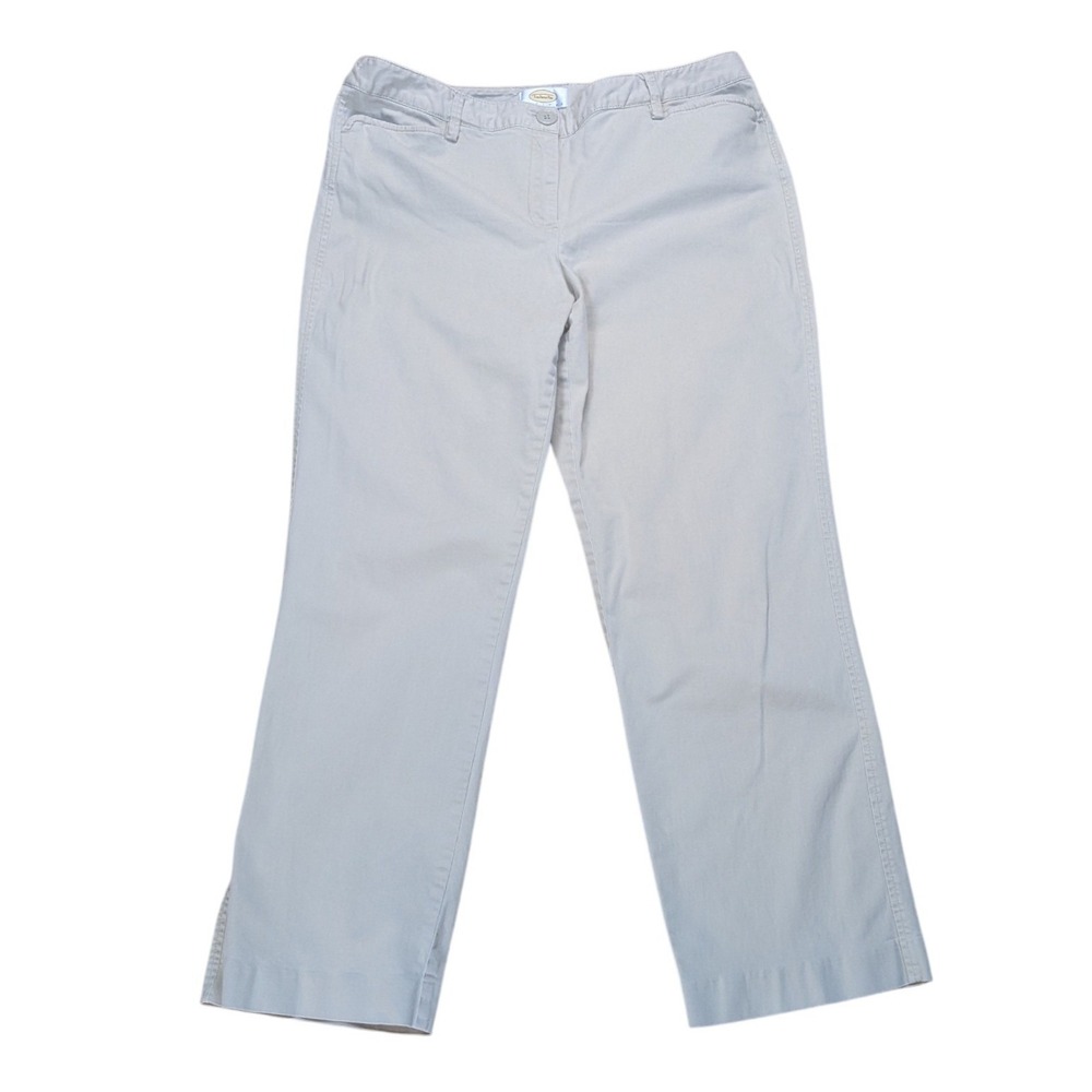 Talbots Pants Stretch Beige Chic Everyday Business Casual Women's 14 Petites